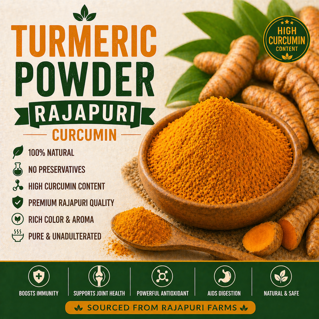 Turmeric Rajapuri Turmeric Powder